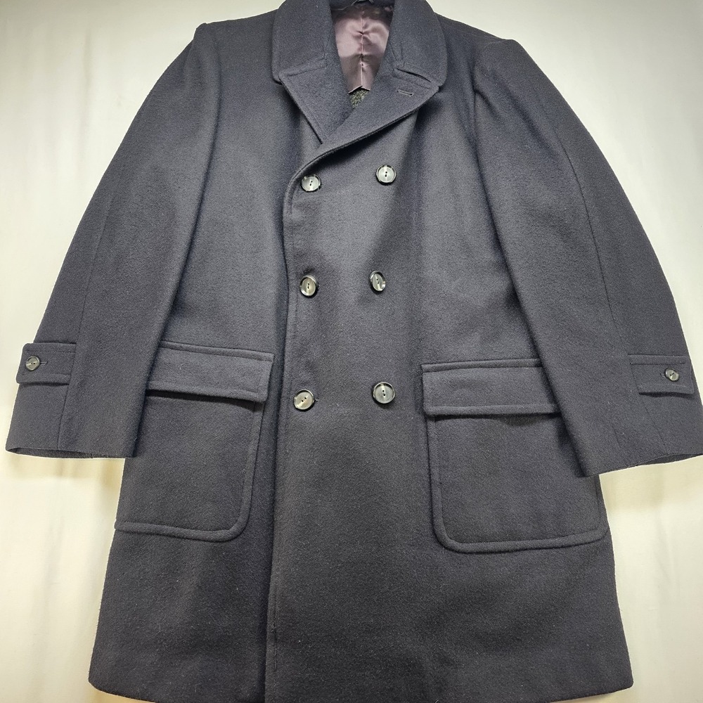Vintage Bart Richards Mercury Riser Wool Coat Mens Double Breasted Thermal Lined